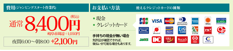バッテリーの交換費用　通常8400円
